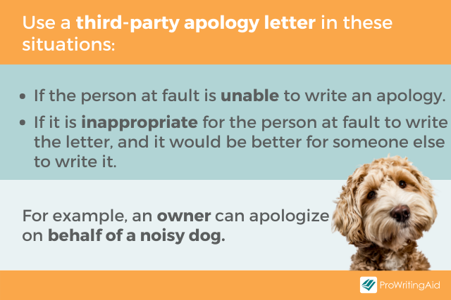 Image showing reasons to use a third-party apology letter