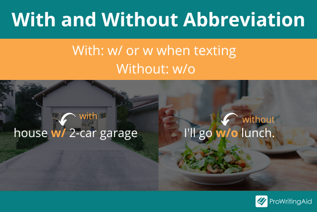 With and without abbreviation
