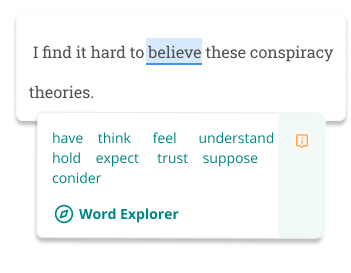 captura de tela do Prowritingaid's Word Explorer