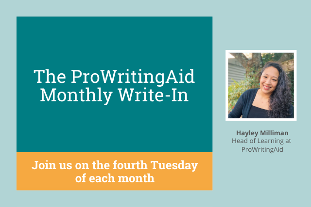 Cover reading: The Monthly Write-In, Join us on the fourth Tuesday of each month