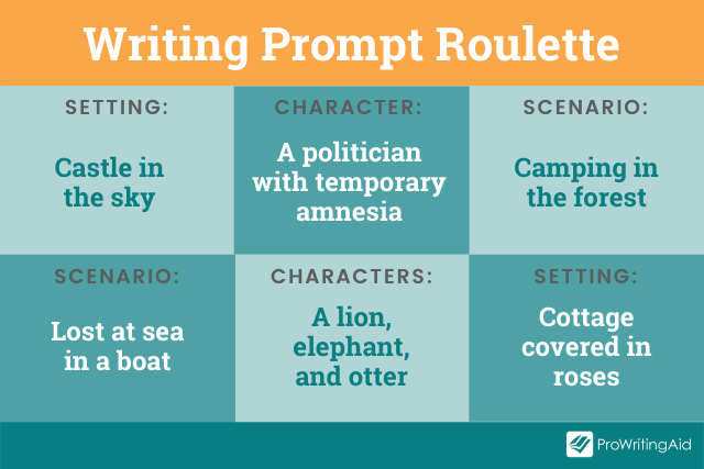 Writing prompts rouelette