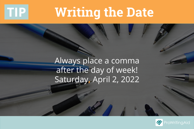 Writing the date tip