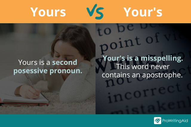 Yours vs your's punctuation